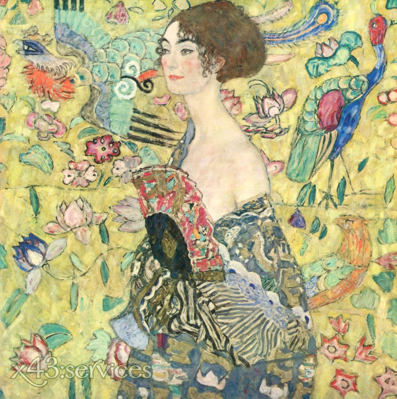 Gustav Klimt - Portraet Dame mit Faecher